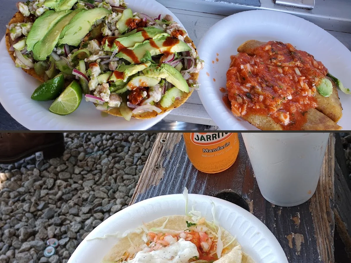 Ceviche and small plates ready for dining.